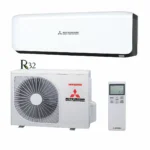 Комплект инверторен климатик Mitsubishi Heavy Industries SRK-ZS-WB в цвят Black White с хладилен агент R32. Включва вътрешно тяло, външно тяло и дистанционно управление за модели SRK20ZS-WB, SRK25ZS-WB, SRK35ZS-WB, SRK50ZS-WB.