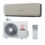 Комплект инверторен климатик Mitsubishi Heavy Industries SRK-ZS-WT в цвят Titanium с хладилен агент R32. Включва вътрешно тяло, външно тяло и дистанционно управление за модели SRK20ZS-WT, SRK25ZS-WT, SRK35ZS-WT, SRK50ZS-WT.